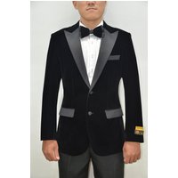 Alberto Nardoni Store Velvet Tuxedo Suit Black — Mens Suits & Blazers