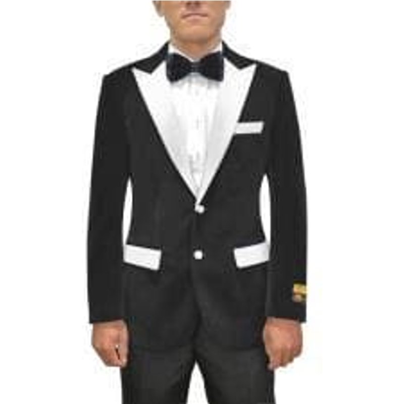 Velvet-Tux101 Black and White Blazer — Mens Suits & Blazers