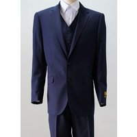 Alberto Nardoni Men's Modern Fit Navy Suit