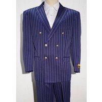 AlbertoNardoniStore Double Breasted Suit with Bold Pinstripe Pants — Fashion Accessories