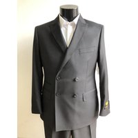 DB-Slim Solid Black Men's Suit - 2 Piece Slim Fit