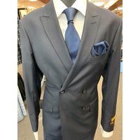 DB-Slim Solid Navy Mens Suit - 2 Piece Slim Fit — Mens Suits & Blazers