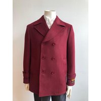 AlbertoNardoniStore Peacoat Burgundy Winter Jacket for Men — Winter Jacket Men