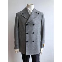 Manteau d'hiver pour hommes Peacoat Lt. Gray d'AlbertoNardoniStore