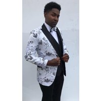 Alberto Nardoni Store Men's White and Black Blazer