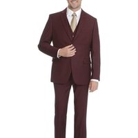 AlbertoNardoniStore Stretch-100 Burgundy Men's Suit — Fashion Accessories