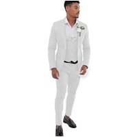 AlbertoNardoniStore Costume pour homme blanc solide James — Accessoires de mode