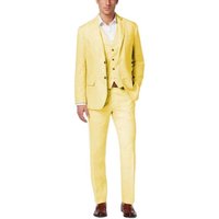 Costume 2BV - Jaune - 3 Pièces Simple Boutonnage — Costumes et vestons pour hommes