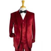 AlbertoNardoniStore Châle avec veste en velours bordeaux