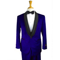 AlbertoNardoniStore VS-101 Costume bleu marine à simple boutonnage