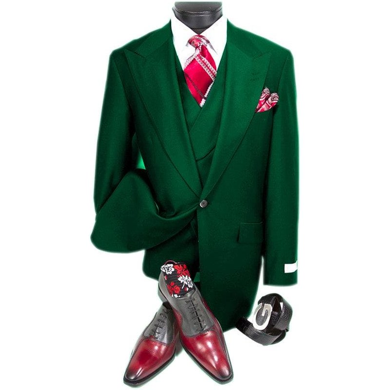 Alberto Nardoni Store Gadson-54 Hunter Green Men's Suit — Mens Suits & Blazers