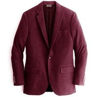 Men's Burgundy Cashmere & Wool Blazer with Two Buttons — Mens Suits & Blazers
