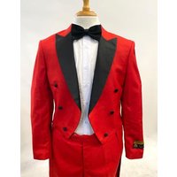 Black Tuxedo With Tails - Double Breasted 6 Button — Mens Suits & Blazers