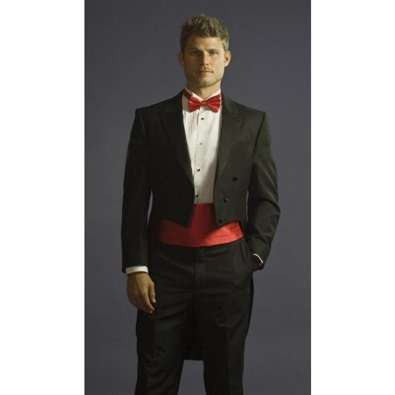 Mens Black Tuxedo with Tails - Tapered Cut and Vented