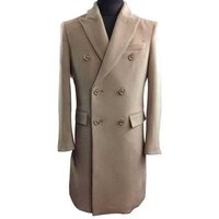 Manteau en Laine pour Hommes à Double Boutonnage en Camel Clair — Veste d'hiver Hommes