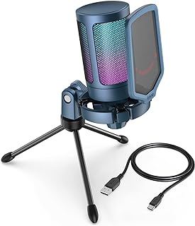 FIFINE USB Streaming Gaming Condenser Microphone for PC and Mac — Usb Microphone
