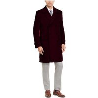 Manhattan 34 pouces double manteau de seins pour hommes - Manteau de tête - Marron - Manteau de gros - Manteau d'hiver en gros — Veste d'hiver Hommes