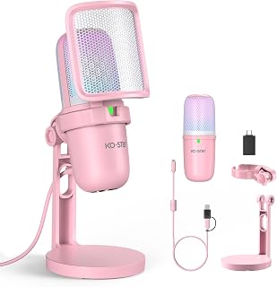 USB Microphone for PC, PS4, PS5, Mac - Condenser Mic with RGB — Usb Microphone