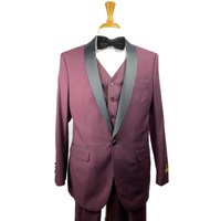 Alberto Nardoni Tuxedo pour hommes en bourgogne — Costumes et vestons pour hommes