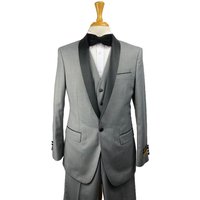 29C-Tux-Shawl Lt-Gray-Black Tuxedo par Tuxedo Wholesale Distributors — Costumes et vestons pour hommes