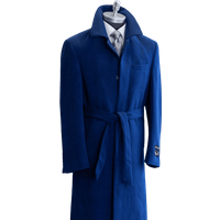 Wool Belted Topcoat in Aero Blue - AlbertoNardoniStore