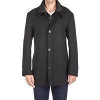 Manteau noir à double col Genova