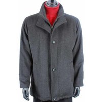 Genova Double Collar Grey Coat — Mens Suits & Blazers