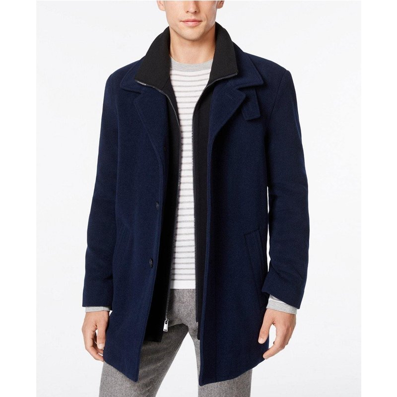 Pardessus Coleman Laine-Blend - Bleu Royal — Veste d'hiver Hommes