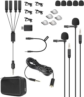 Movo VersaLav-V2 Ensemble de Microphones Lavalier pour Smartphones et Caméras — Micro USB