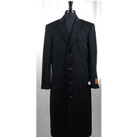 Manteau d'hiver pour homme noir à 4 boutons en mélange de laine — Veste d'hiver Hommes