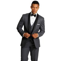 Blazer en Charbon à Col Châle pour Hommes Alberto Nardoni
