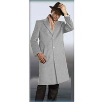 Manteau d'hiver gris clair Alberto Nardoni pour homme pleine longueur