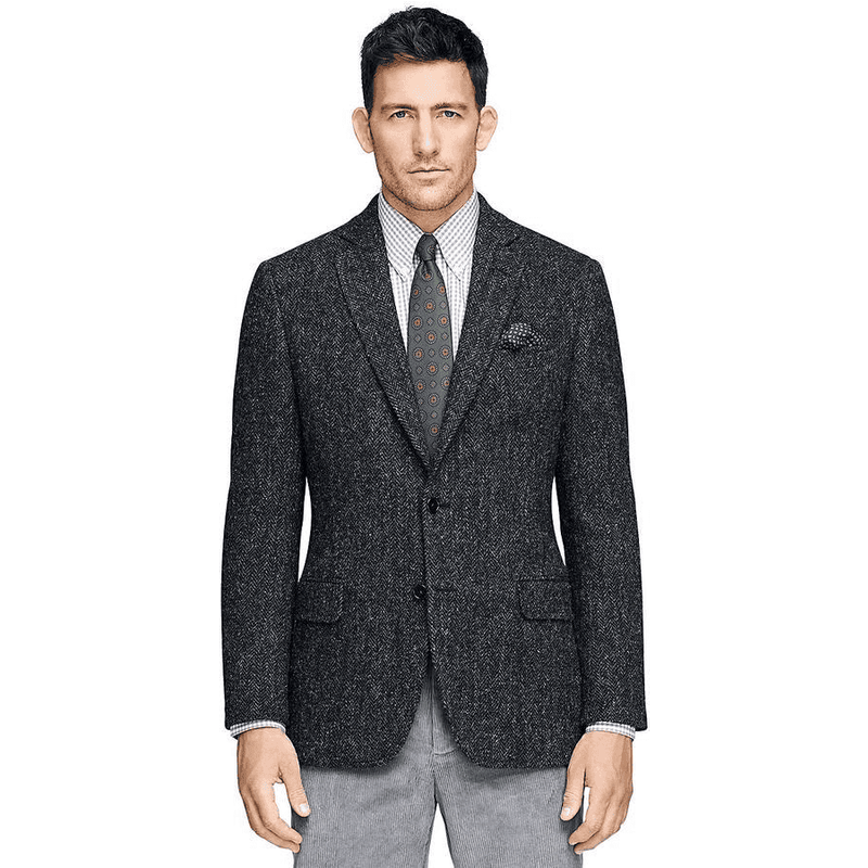Tweed Sportscoat in Black - Tweed Blazer — Mens Suits & Blazers