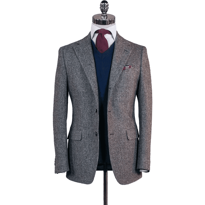 Tweed Sportscoat - Blazer Blanc et Violet — Costumes et vestons pour hommes