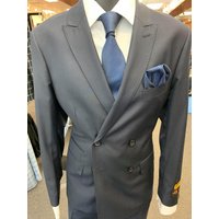 Slim Fit Prom Suits DB-Slim Solid Navy — Mens Suits & Blazers