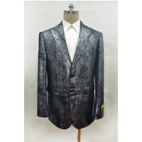 Alberto Nardoni Men's Snakeskin Blazer - Black Peak