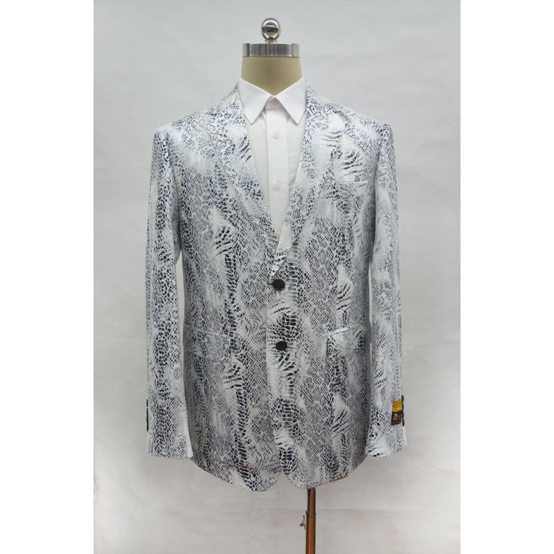 Men's Alligator Leather Jacket - Gator Jacket White — Casual & Bomber Jackets