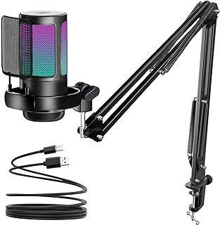 KingSom Gaming USB Microphone with Boom Arm and Noise Cancellation — Usb Microphone