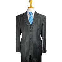 Alberto Nardoni Store Black and White Suits for Big Men — Mens Suits & Blazers