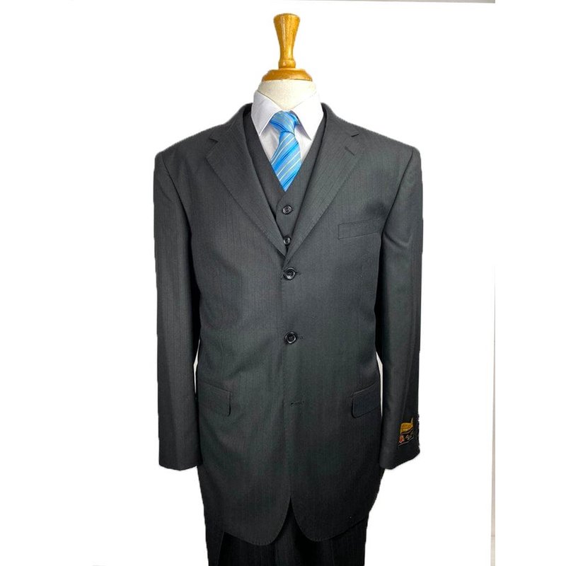 Costume Homme Grande Taille - Noir Double Boutonnage — Costumes et vestons pour hommes