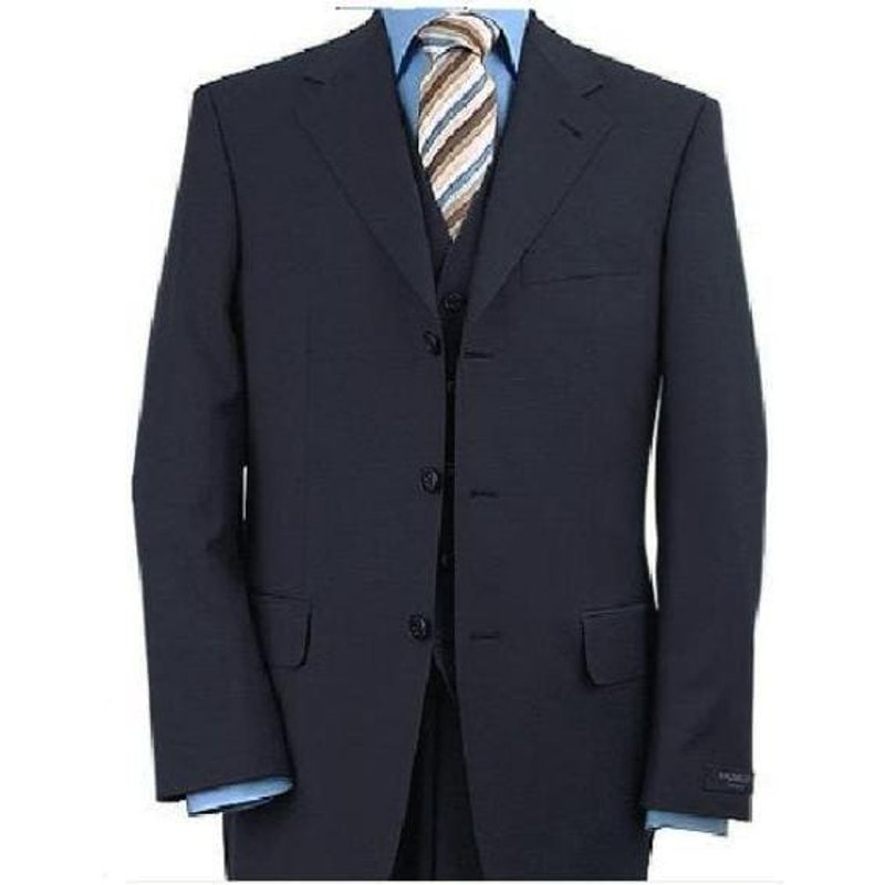 Costume d'affaires bleu marine grande taille pour hommes