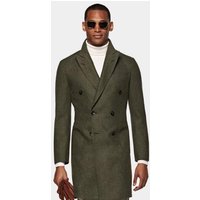 AlbertoNardoniStore Caban grand et grand pour hommes - Vert olive — Veste d'hiver Hommes