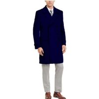 AlbertoNardoniStore Caban pour Hommes Grands et Grands - Bleu Marine — Veste d'hiver Hommes
