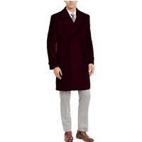 AlbertoNardoniStore Caban grand et grand pour hommes - Marron — Veste d'hiver Hommes
