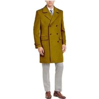 AlbertoNardoniStore Men's Big and Tall Peacoat - Camel — Winter Jacket Men