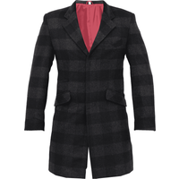 Alberto Nardoni Peaky-03 Manteau de voiture gris à 3 boutons