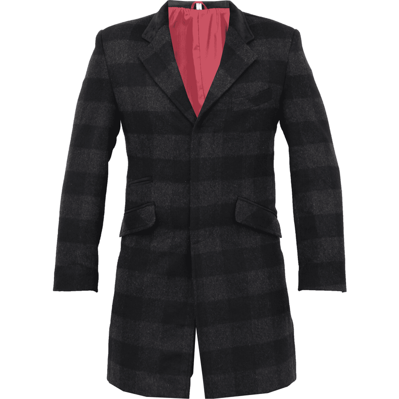 Alberto Nardoni Peaky-03 Manteau de voiture gris à 3 boutons — Accessoires de mode