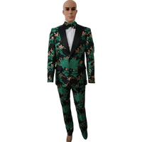 Tuxedo pour hommes - Costume vert avec nœud papillon — Costumes et vestons pour hommes