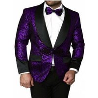 AlbertoNardoniStore Veste de smoking en velours violet — Accessoires de mode