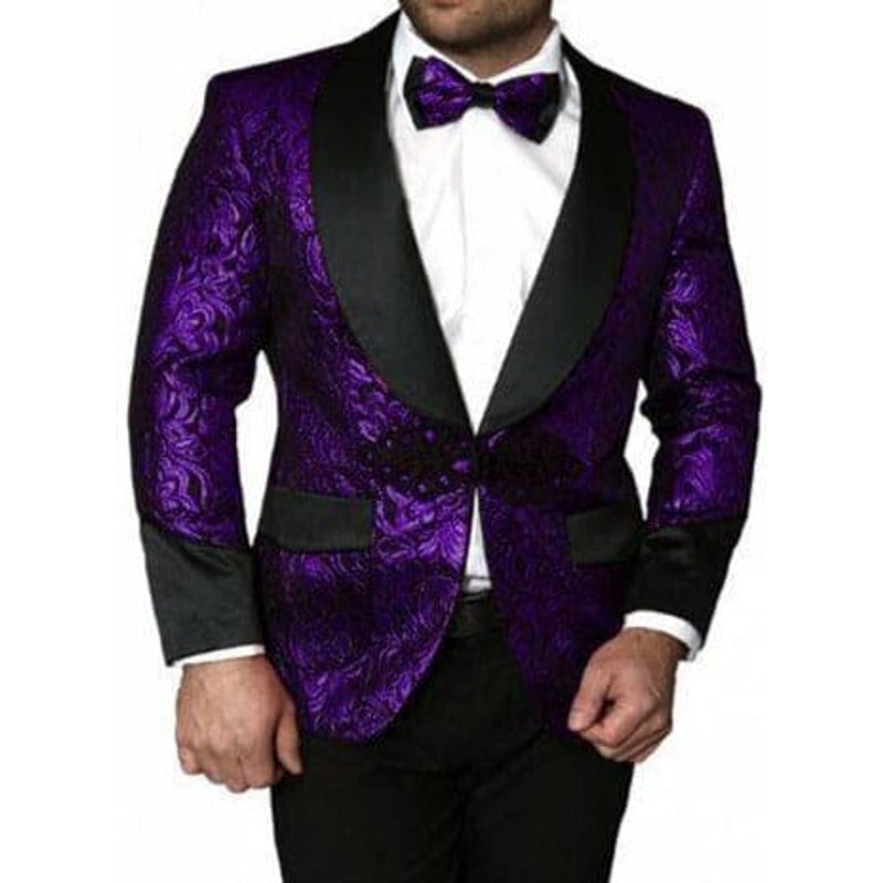 AlbertoNardoniStore Purple Velvet Smoking Jacket — Fashion Accessories